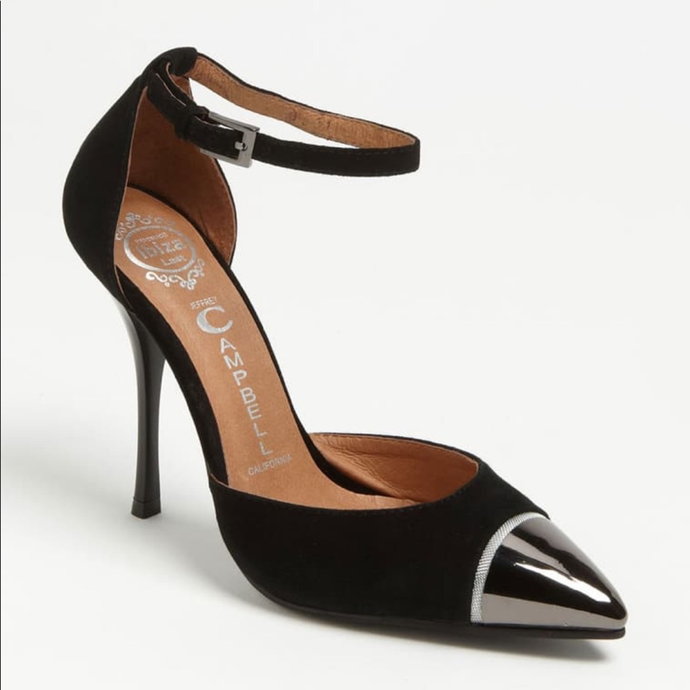 Jeffrey Campbell Koons Black Suede Pumps Heels